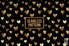 Golden Hearts Pattern Digital Paper Product Image 2