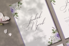 beautiful wedding card invitation set with roses flower Product Image 2