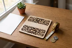 Personalized Coaster SVG | Laser Cut Split Drink Mat Product Image 1