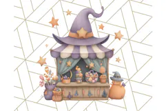 Creepy Carnival Halloween Clipart PNG with Hayride Art Product Image 2
