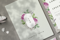 wedding card invitation with peonies and hydrangea flower Product Image 2