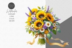 Flowers clipart, Flowers sublimation, Sunflowers Product Image 1