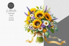 Flowers clipart, Flowers sublimation, Sunflowers Product Image 1