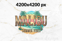 Malibu California PNG, Vintage Surf Summer Vibes Sublimation Product Image 2