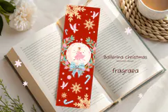 Ballerina Christmas Bookmark, Pink Ballet Coquette Bookmark Product Image 2