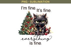 I&#039;m Fine It&#039;s Fine Everything Is Fine Png Sublimation Product Image 1