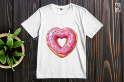 Heart Donut Pink Frosting Clipart Sublimation PNG Product Image 2
