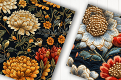 Rustic Autumn Floral Digital Paper Product Image 2