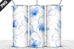 Flowers Tumbler Wrap | Sublimation Design | Tumbler PNG Product Image 1