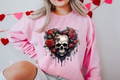 Gothic Valentines Day Clipart, Valentine Skeleton Product Image 2