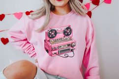 Retro Valentine Watercolor Clipart, Pink Valentine Product Image 2