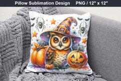 Halloween Owl - Halloween pillow Sublimation Design Product Image 3