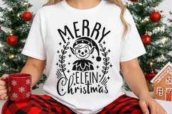 Merry Elfin Christmas Svg, Elf Christmas Svg, Cute Elf Svg. Product Image 3