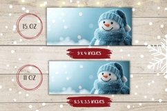 Christmas Mug Design, Cute Snowman Mug Sublimation Product Image 2
