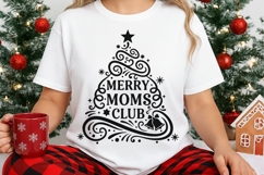 Merry Moms Club Svg, Funny Christmas Mom Svg, Mom Life Svg. Product Image 3