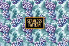 Purple Grape Bunch Digital Paper Product Image 2