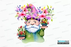 Watercolor Garden Gnome PNG Clipart Product Image 1
