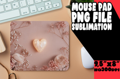 Timeless desk PAD Fun PNG, 3D Heart Product Image 1
