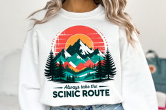 Always take the Scinic Route svg | Svg Cut Files | Shirt Svg Product Image 1