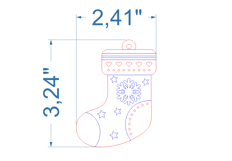 Christmas Toy Stocking SVG laser cut files for Glowforge Product Image 2