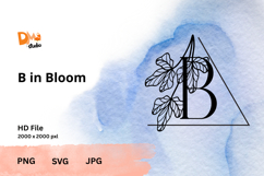 Elegant Emblem Monogram - Botanical Letter SVG | JPG | PNG Product Image 1