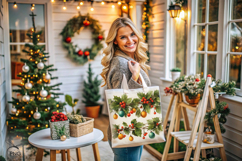 Christmas digital paper, background clipart Product Image 2