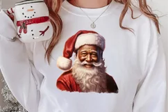 Vintage Black Santa Claus Sublimation Clipart, Santa PNG Product Image 2