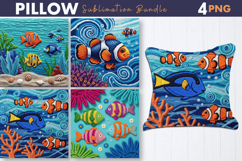 Fish Pillow Sublimation, Fish Sublimation PNG Design Product Image 1