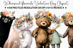 Animals Valentine Day Clipart Product Image 1