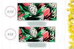 Abstract Mug, Abstract Flowers Mug, Floral Mug Wrap Product Image 2