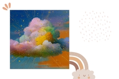 Art Sky Pillow Case Design, Stars Pillow Template Product Image 2