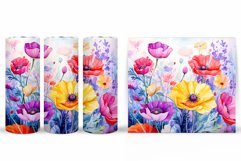 Flowers Tumbler Design. Wildflowers Tumbler Sublimation Product Image 2