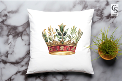 Botanical Royal Crown Clipart Sublimation PNG Product Image 3