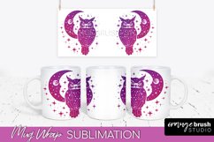 Celestial Mug Wrap PNG, Boho Mystical Coffee Mug Sublimation Product Image 1