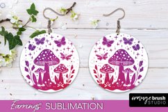 Boho Mystical Round Earrings Sublimation, Celestial Earrings Product Image 1