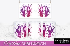Celestial Mug Wrap PNG, Boho Mystical Coffee Mug Sublimation Product Image 1