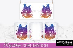Celestial Mug Wrap PNG, Boho Mystical Coffee Mug Sublimation Product Image 1