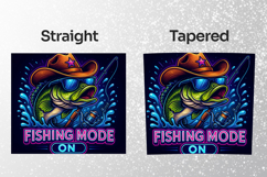 Fishing Mode On Neon Tumbler Wrap PNG Product Image 2