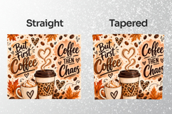 Fall Coffee Tumbler Wrap PNG Sublimation Product Image 2