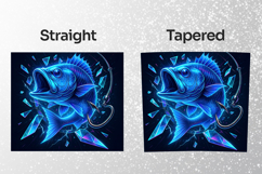 Neon Bass Fishing Tumbler Wrap PNG Product Image 2