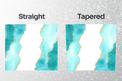 Teal Gold Ink Printable Tumbler Wrap PNG, Straight &amp; Tapered Product Image 2
