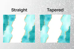 Teal Gold Ink Printable Tumbler Wrap PNG, Straight & Tapered Product Image 2