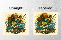 Hooked For Life Fishing Tumbler Wrap PNG Product Image 2