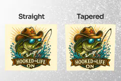 Hooked For Life Fishing Tumbler Wrap PNG Product Image 2