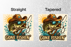 Gone Fishin' Bass Tumbler Wrap PNG Product Image 2