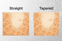 Beige Rose Floral Tumbler Wrap PNG Product Image 2