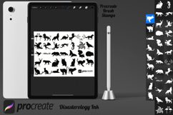 Cartoon Sea Animals Silhouette Set 1 Procreate Brush Stamps Product Image 2