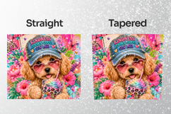 Cute Puppy 20 oz Skinny Tumbler Wrap Sublimation Design Product Image 2