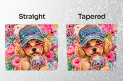 Cute Puppy 20 oz Skinny Tumbler Wrap Sublimation Design Product Image 2