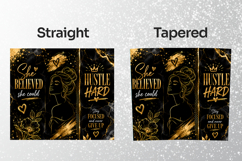 Black Gold Motivational Tumbler Wrap PNG Product Image 2